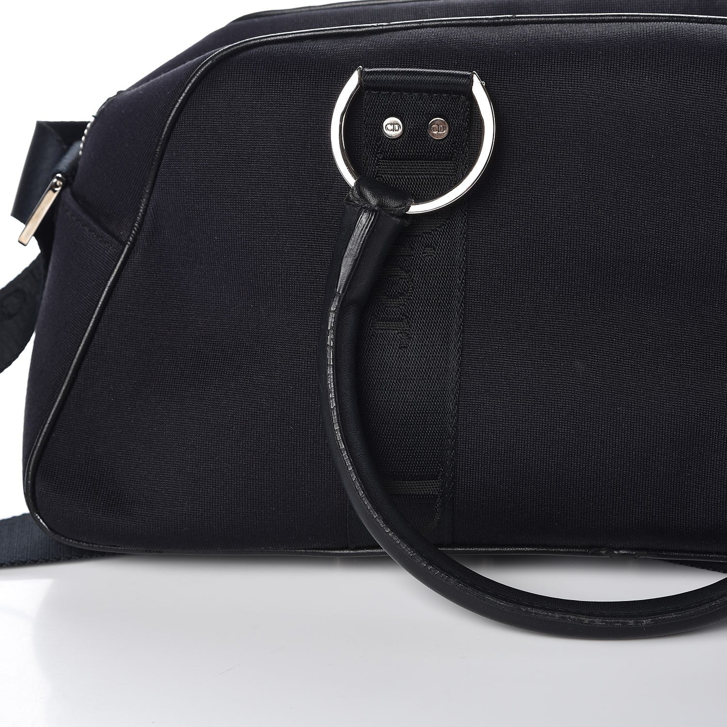 Christian Dior Nylon Crystal Satchel Black 12 of 19