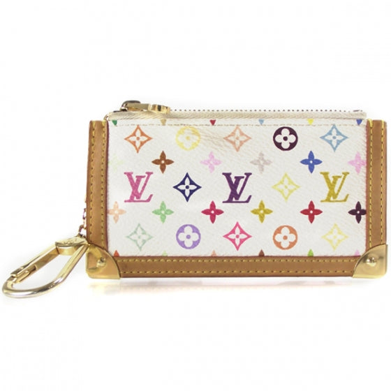 Monogram Multicolor Key Pouch White