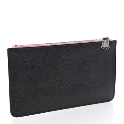 Fendi Vitello Elite Century Hypnoteyes Studded Zip Pouch Bubblegum Multicolor 3 of 7