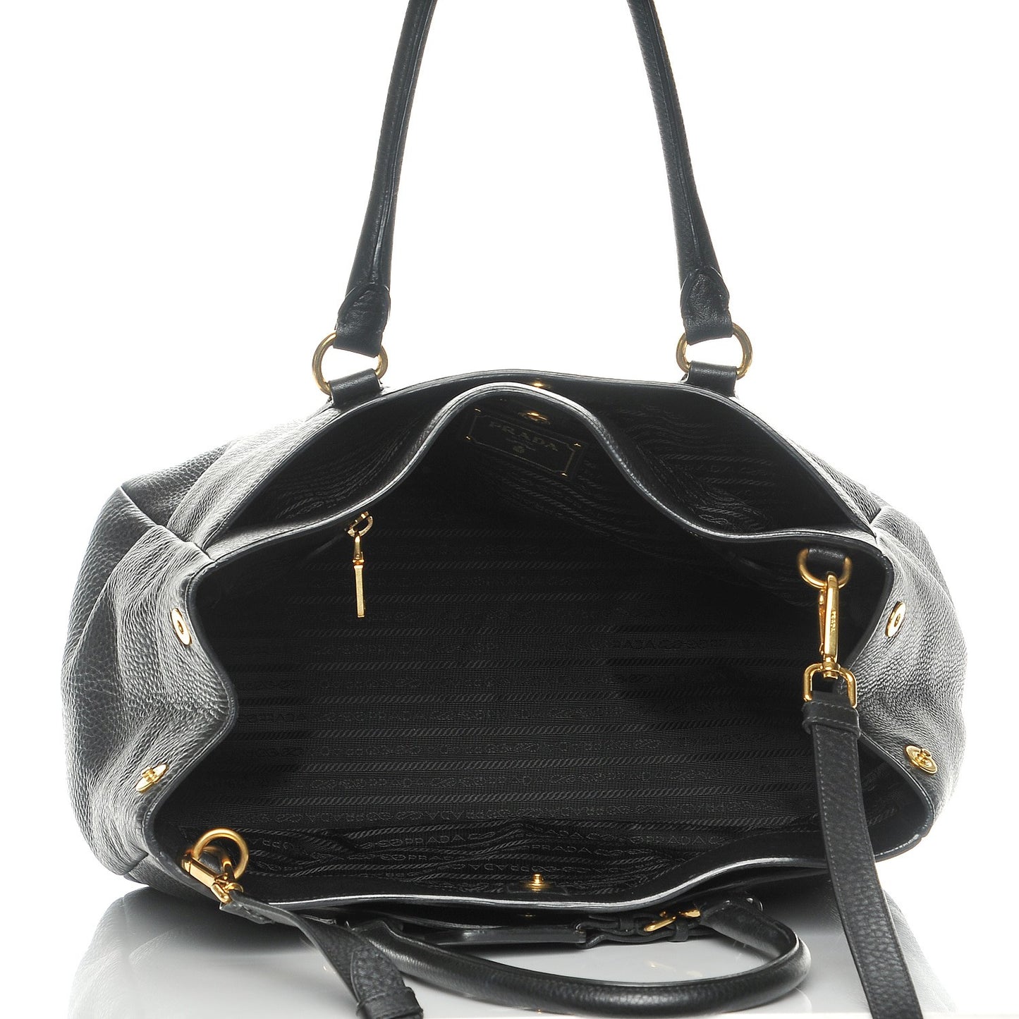 Vitello Daino Tote Nero Black