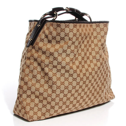 Gucci Monogram Large Horsebit Chain Hobo Dark Brown 3 of 7