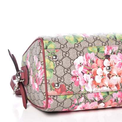 Gucci GG Supreme Monogram Blooms Small Boston Beige Multicolor Dry Rose 5 of 9