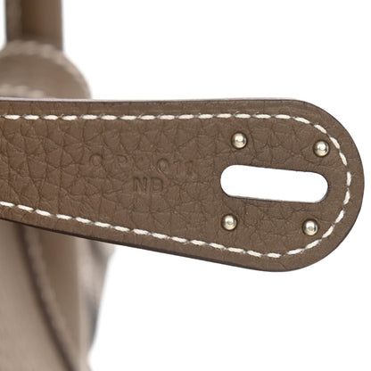 Hermes Taurillon Clemence Lindy 30 Etoupe 7 of 8