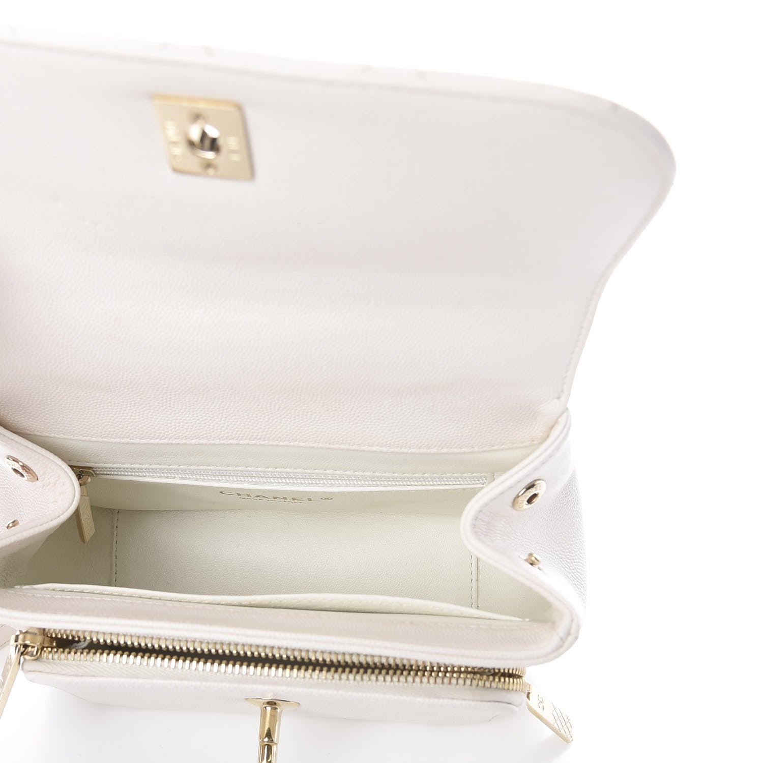 Chanel Caviar Quilted Mini Business Affinity Flap White 4 of 9
