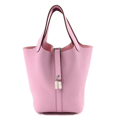 Hermes Taurillon Clemence Picotin Lock 18 PM Mauve Sylvestre 1 of 8