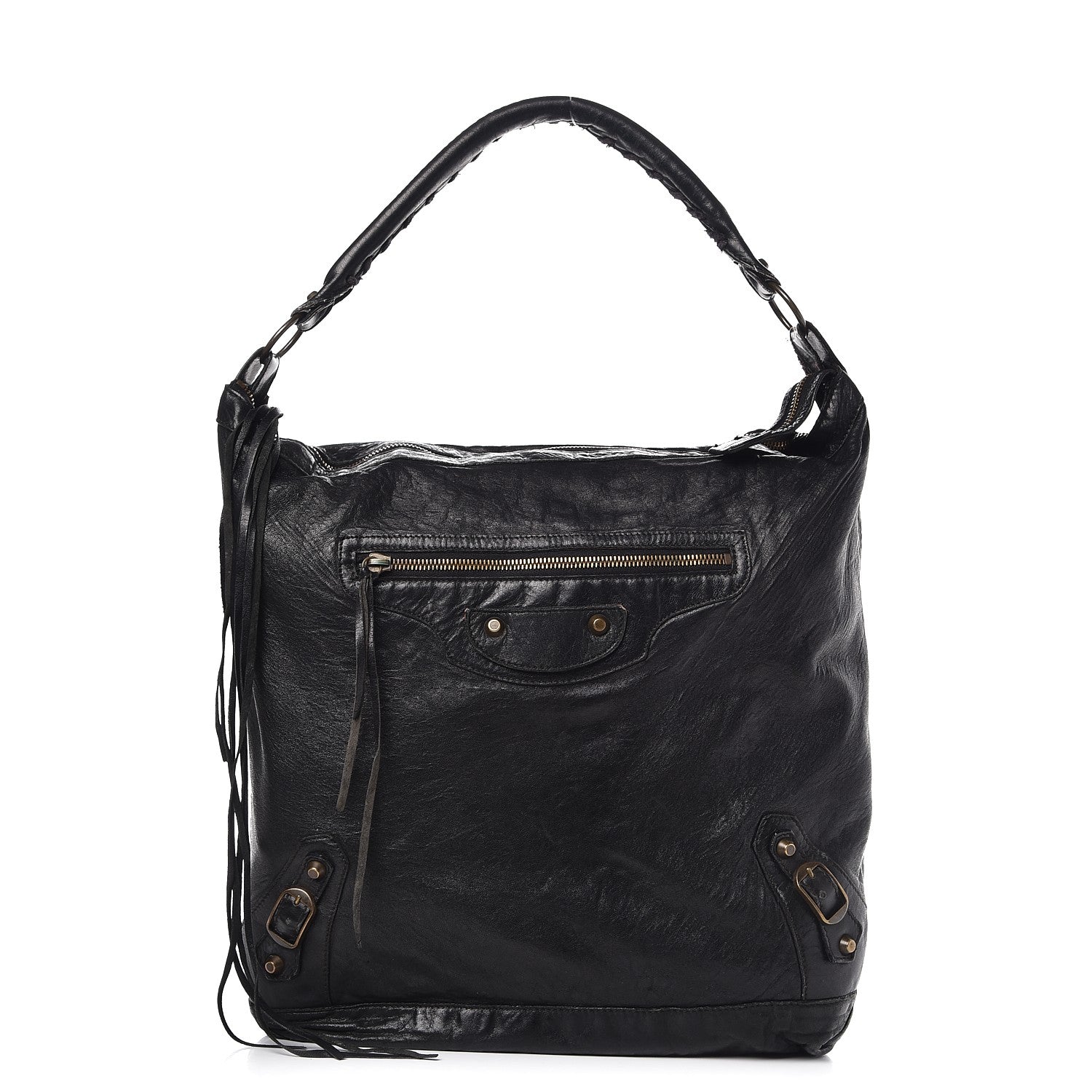 Balenciaga Agneau Classic Hardware Day Hobo Black 1 of 8