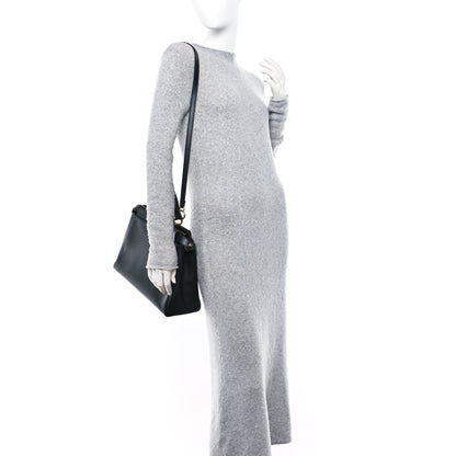 Fendi Vitello Morgan Fabric Jacquard Pequin Medium Peekaboo Iconic Satchel Black Tobacco 3 of 10