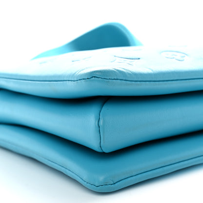 Louis Vuitton Lambskin Embossed Monogram Coussin PM Turquoise 9 of 10