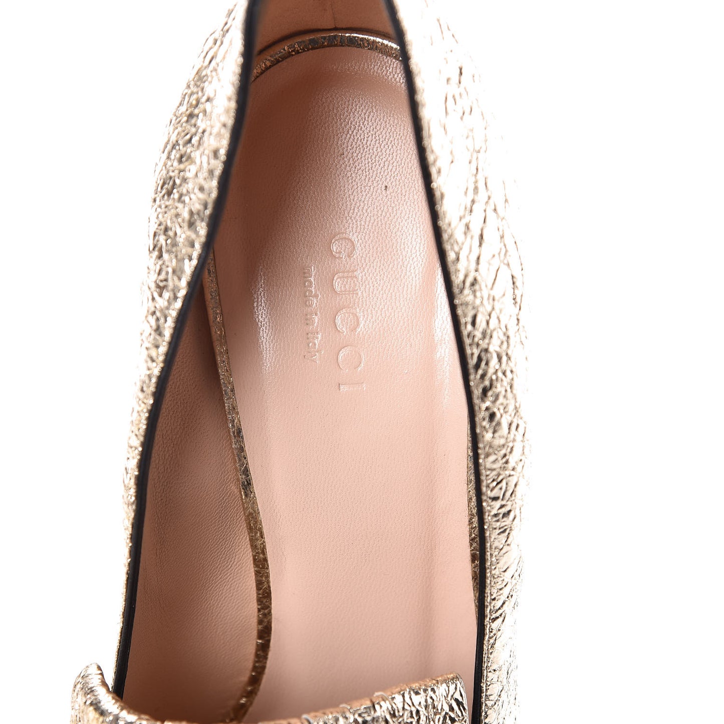 Galassia GG Marmont Fringe 105mm Loafer Pumps 40 Platino