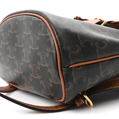 Celine Triomphe Canvas Calfskin Mini Folco Backpack Tan 10 of 10