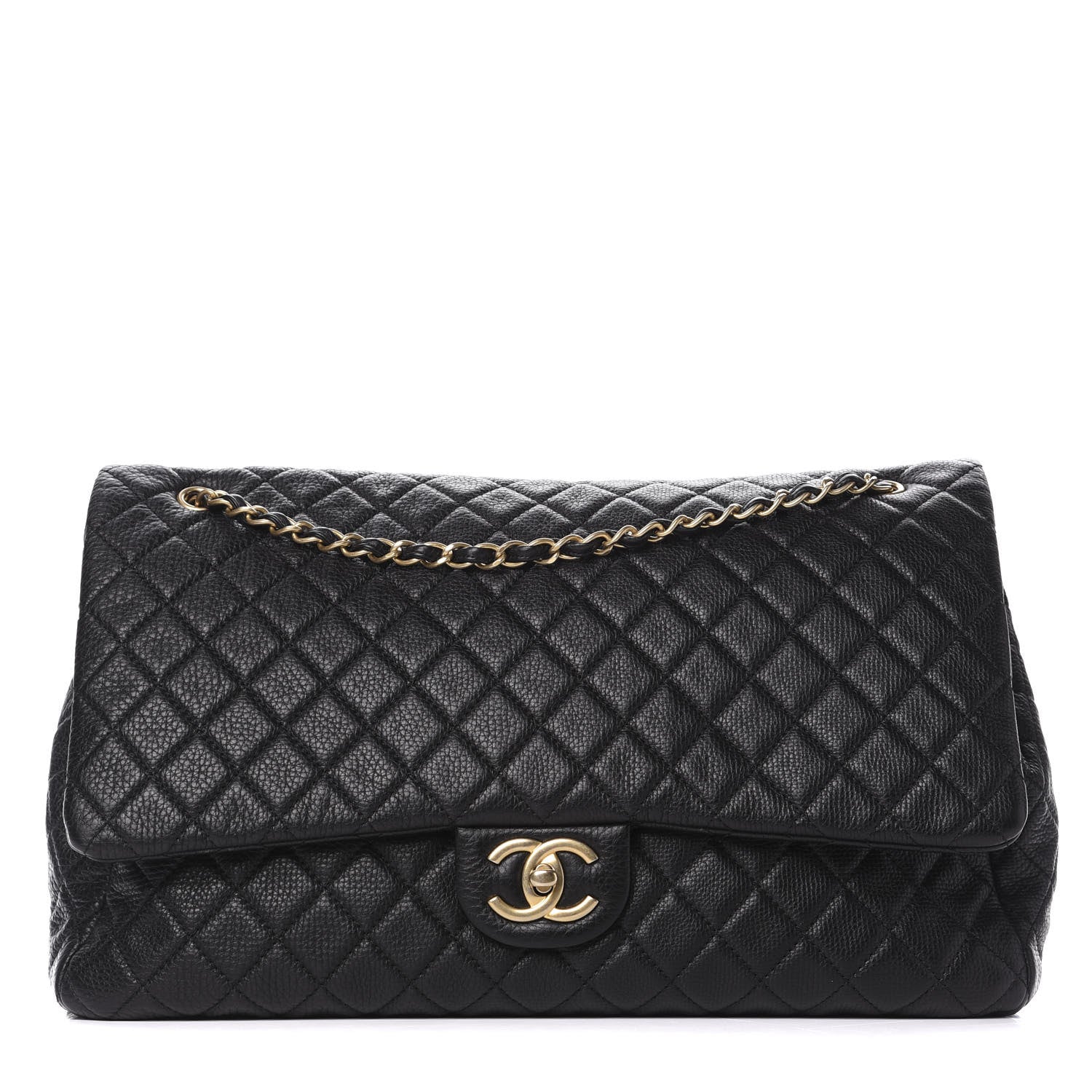 Chanel Calfskin Quilted XXL Travel Flap Bag Black 1 of 11