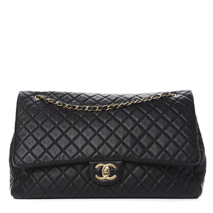 Chanel Calfskin Quilted XXL Travel Flap Bag Black 1 of 11