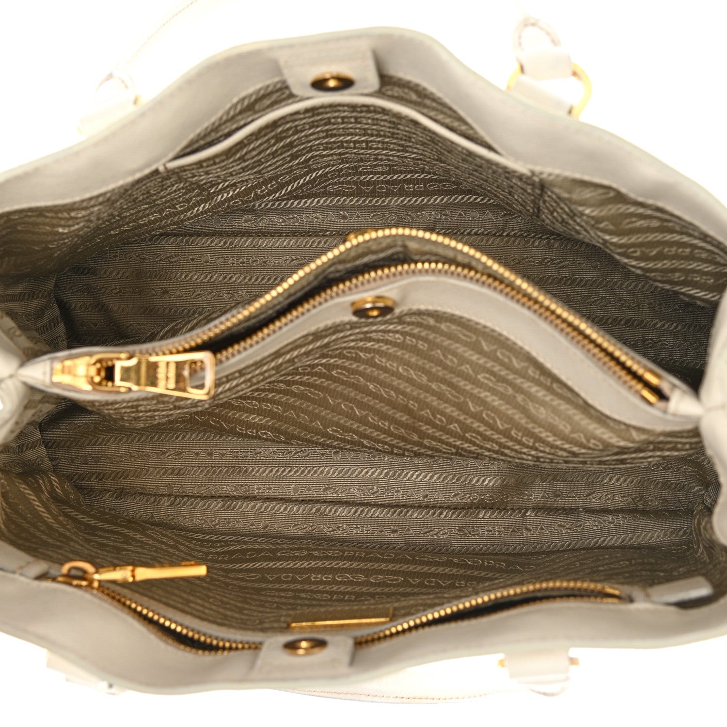 Prada Saffiano Medium Galleria Double Zip Tote Talco 5 of 11