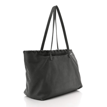 Gucci Pebbled Calfskin Medium Bamboo Tassel Tote Grey 3 of 10