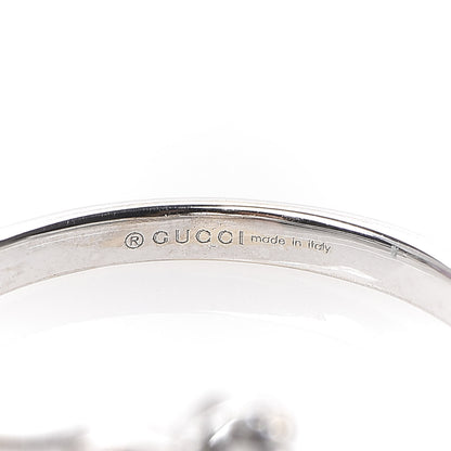 Gucci 18K White Gold Diamond Heart Band Ring 54 6.75 3 of 4