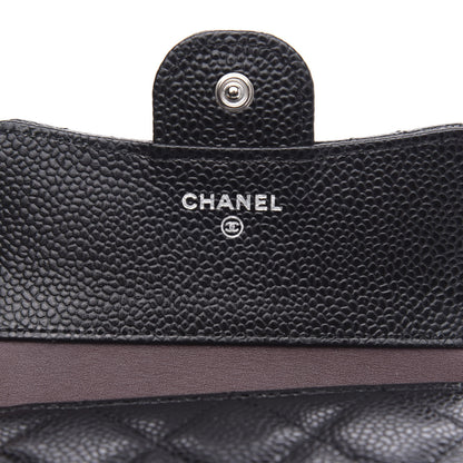 Chanel Caviar Quilted Compact Flap Wallet Black 8 of 9