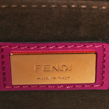 Fendi Vitello Seta Medium Peekaboo Iconic Satchel Magenta 6 of 8