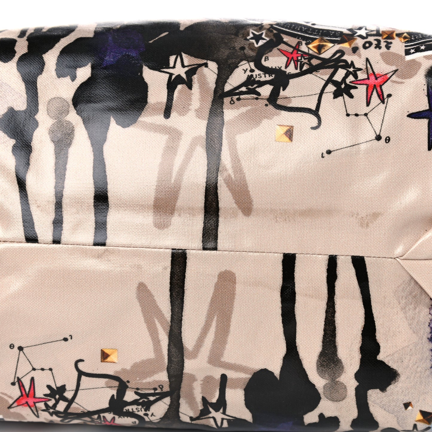 Glazed Canvas Zodiac Tote Black