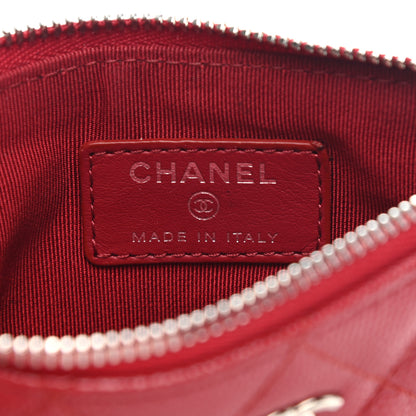Chanel Caviar Quilted Small Cosmetic Case Red 6 of 8