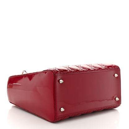 Christian Dior Patent Cannage Medium Lady Dior Red 4 of 11