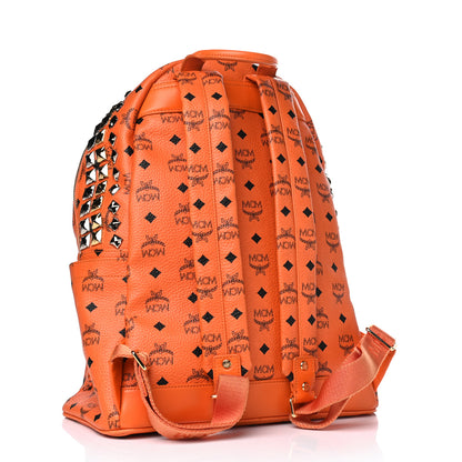 MCM Visetos Side Stud Medium Stark Backpack Orange 2 of 5