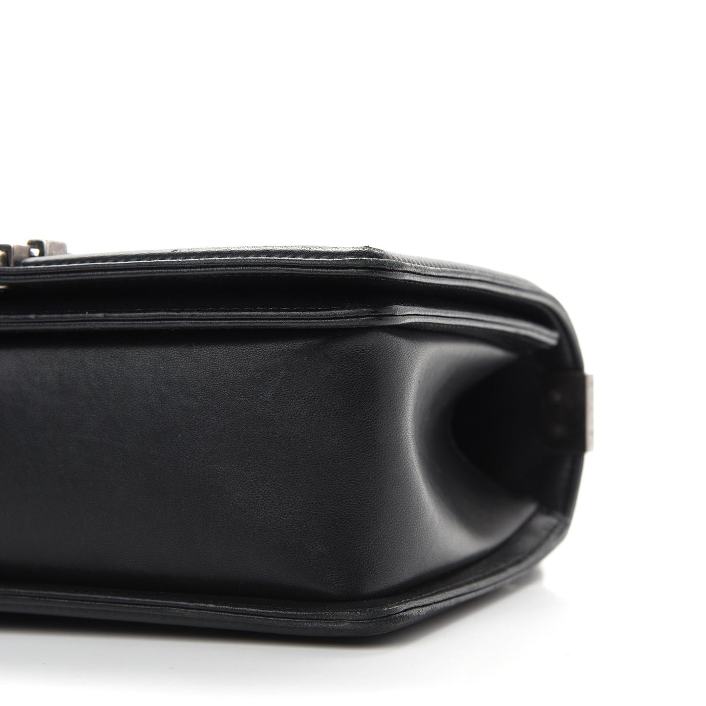 Lambskin Quilted Medium Boy Flap Black