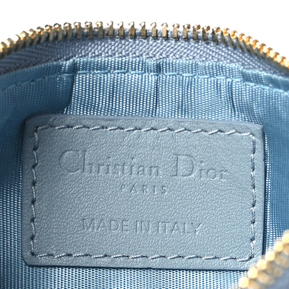 Christian Dior Lambskin Cannage Lady Dior Zipped Key Case Cloud Blue 6 of 7