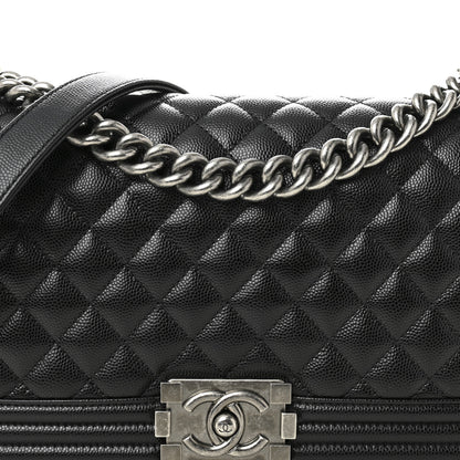 Chanel Caviar Quilted Medium Boy Flap Black 8 of 11