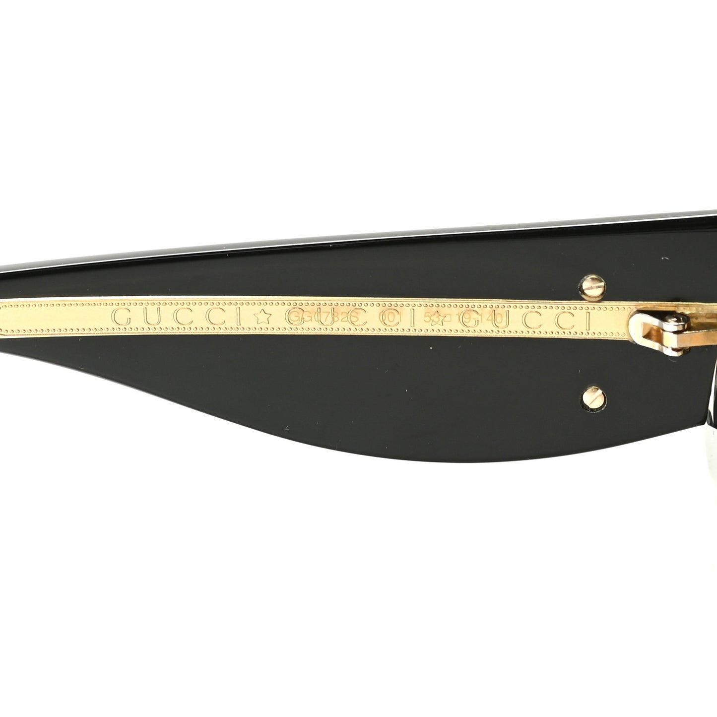 Acetate Crystal Embellished Sunglasses GG0782S Black Gold