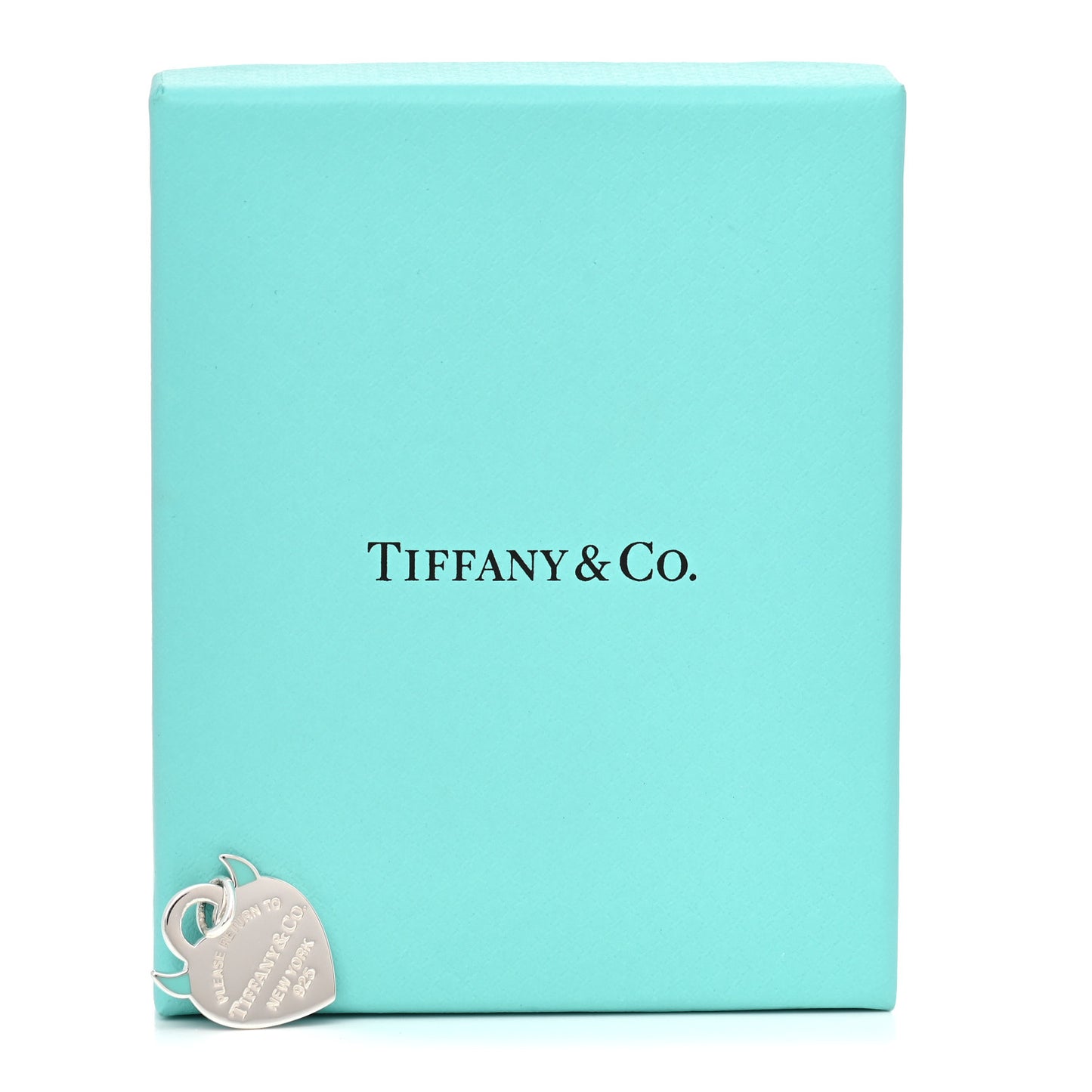 Sterling Silver Enamel Return To Tiffany Devil Heart Tag Charm Blue