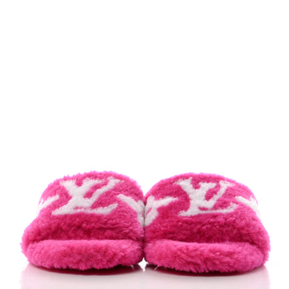 Louis Vuitton Shearling Magnetic Mule 39 Fuchsia Pink 2 of 8