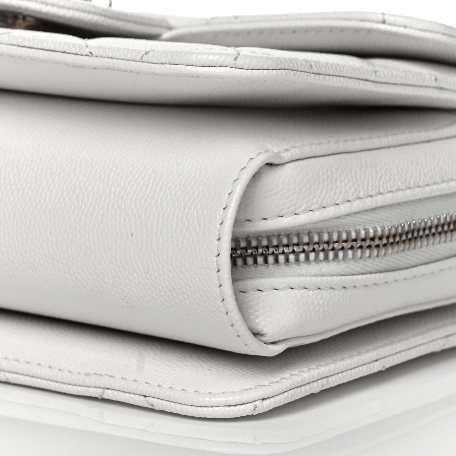 Chanel Caviar Quilted Like A Wallet Flap White 8 of 9
