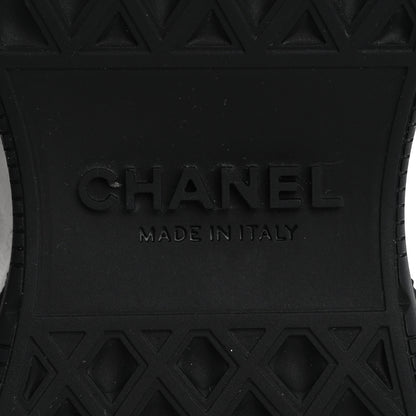 Chanel Mixed Fibers Suede Calfskin CC Sneakers 36 White Black 8 of 10