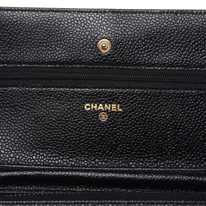 Chanel Caviar Quilted Wallet On Chain WOC Black 6 of 9