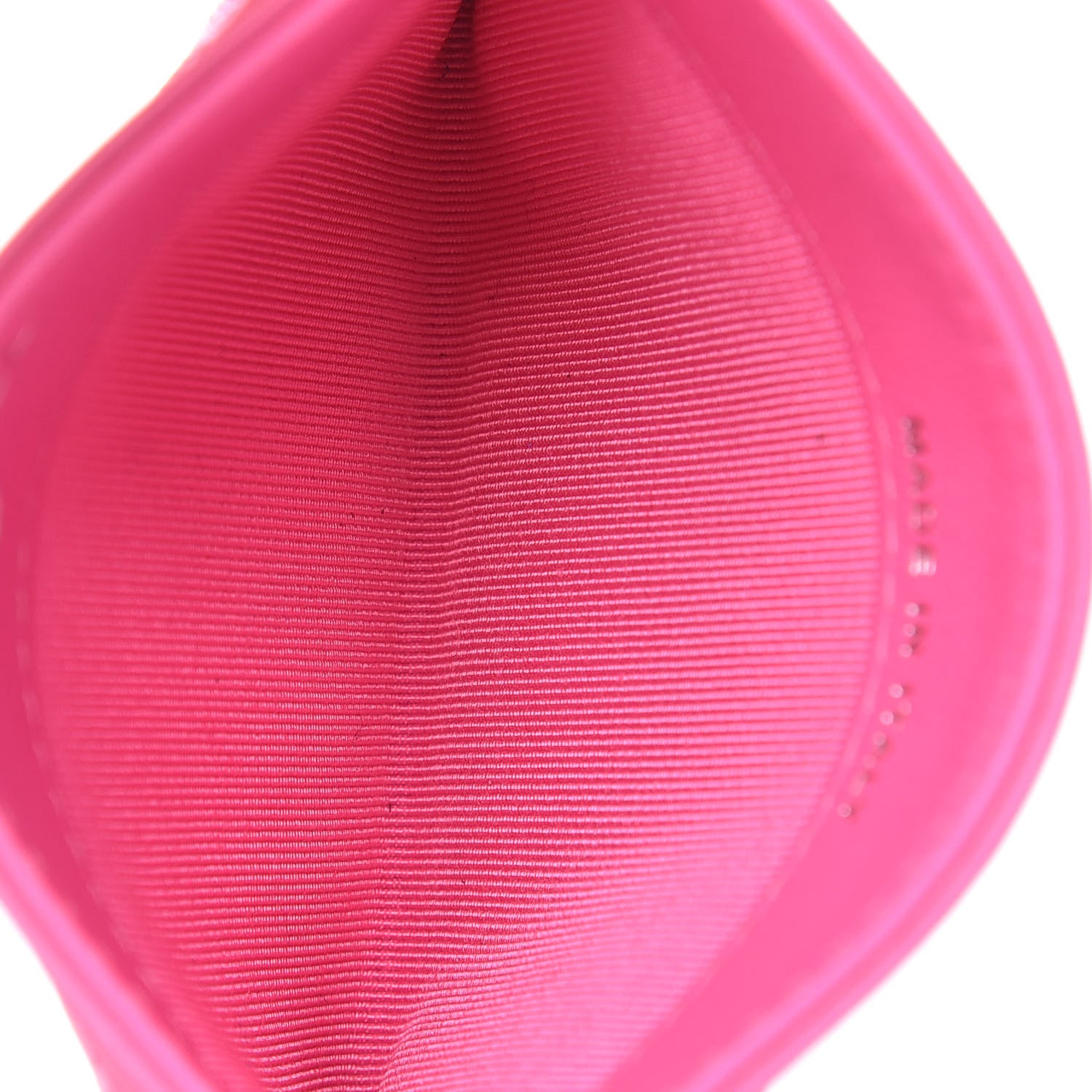 Chanel Lambskin Quilted Card Holder Neon Pink 5 of 9