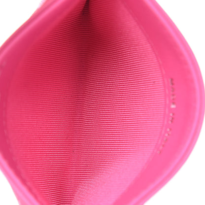 Chanel Lambskin Quilted Card Holder Neon Pink 5 of 9