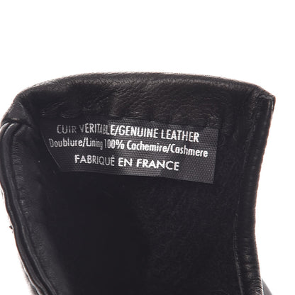 Chanel Lambskin Quilted Chocolate Bar Gloves 7 Black 4 of 6