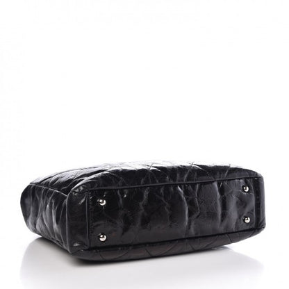 Chanel Glazed Calfskin Quilted Tweed Portobello Tote Black Red 5 of 8