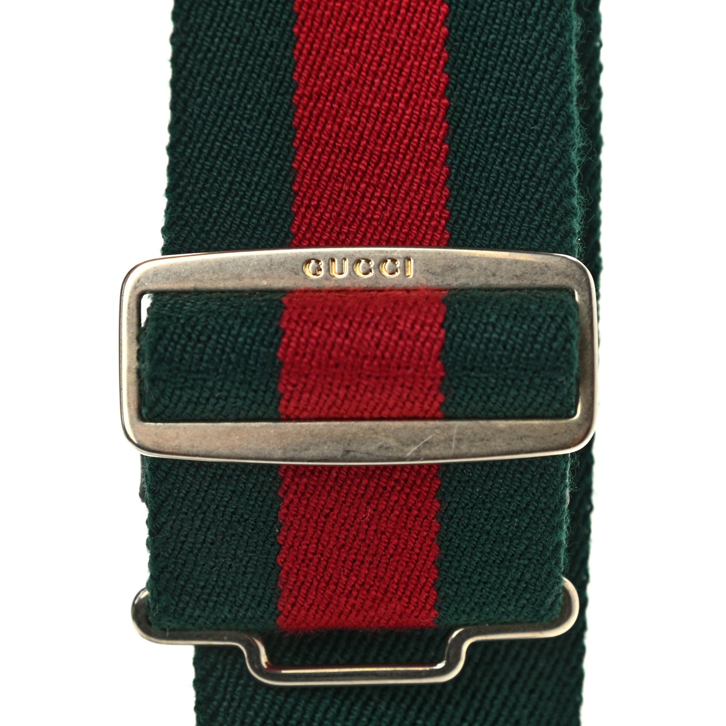 Canvas Torchon Double G Web Belt 90 36 Verde