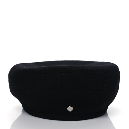 Hermes Cashmere Saint Honore Drap Beret 57 Black 2 of 7