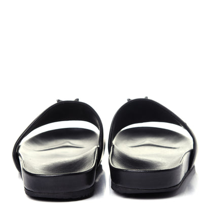 Saint Laurent Lambskin Joan Slide Sandals 39.5 Black 6 of 11
