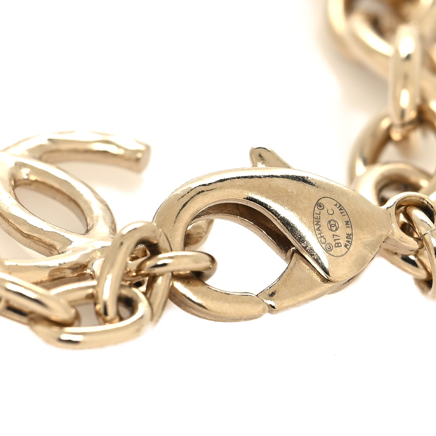 Chanel Hoop Cuba Logo Bracelet Gold 4 of 5