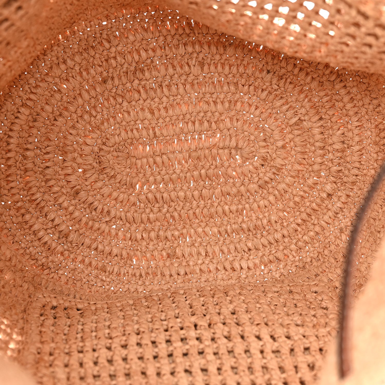 Loewe Raffia Calfskin Paulas Ibiza Balloon Ruffle Basket Tote Bag Natural Tan 5 of 10