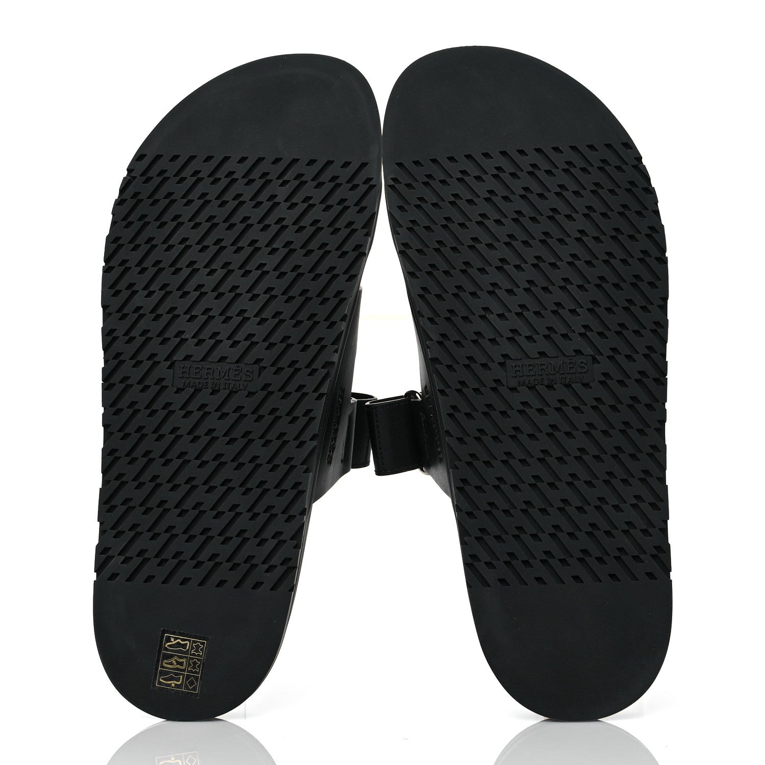 Hermes Calfskin Mens Chypre Sandals 43 Black 5 of 9