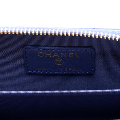 Chanel Lambskin Quilted Chanel 19 Zip Around Coin Purse Wallet  Purple 6 of 8