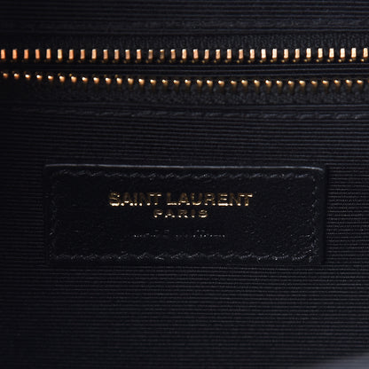 Saint Laurent Grain De Poudre Textured Mixed Matelasse Large Triquilt Monogram Satchel Black 7 of 14