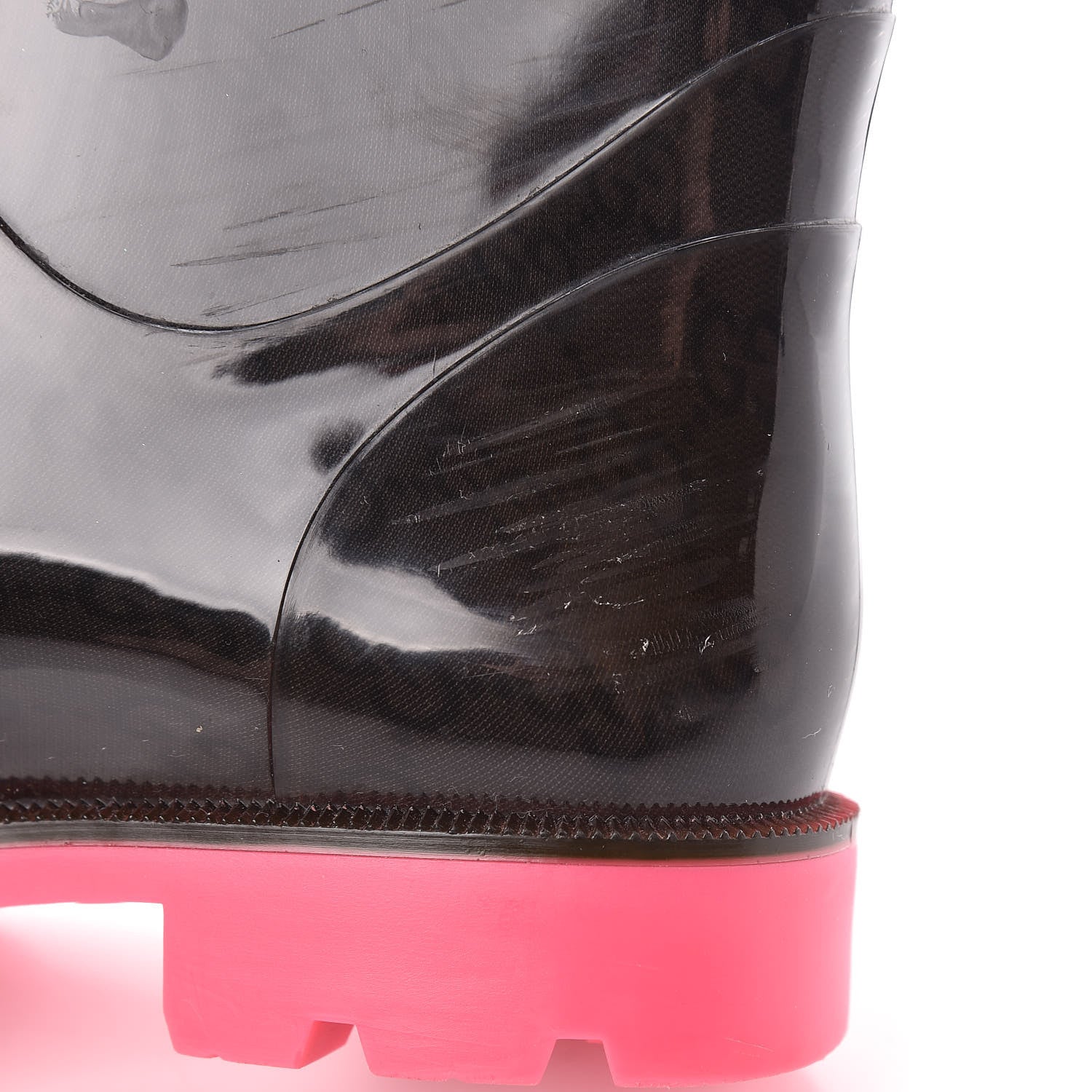 Gucci Rubber Monogram Edinburg Rain Boots 36 Pink Brown 13 of 14
