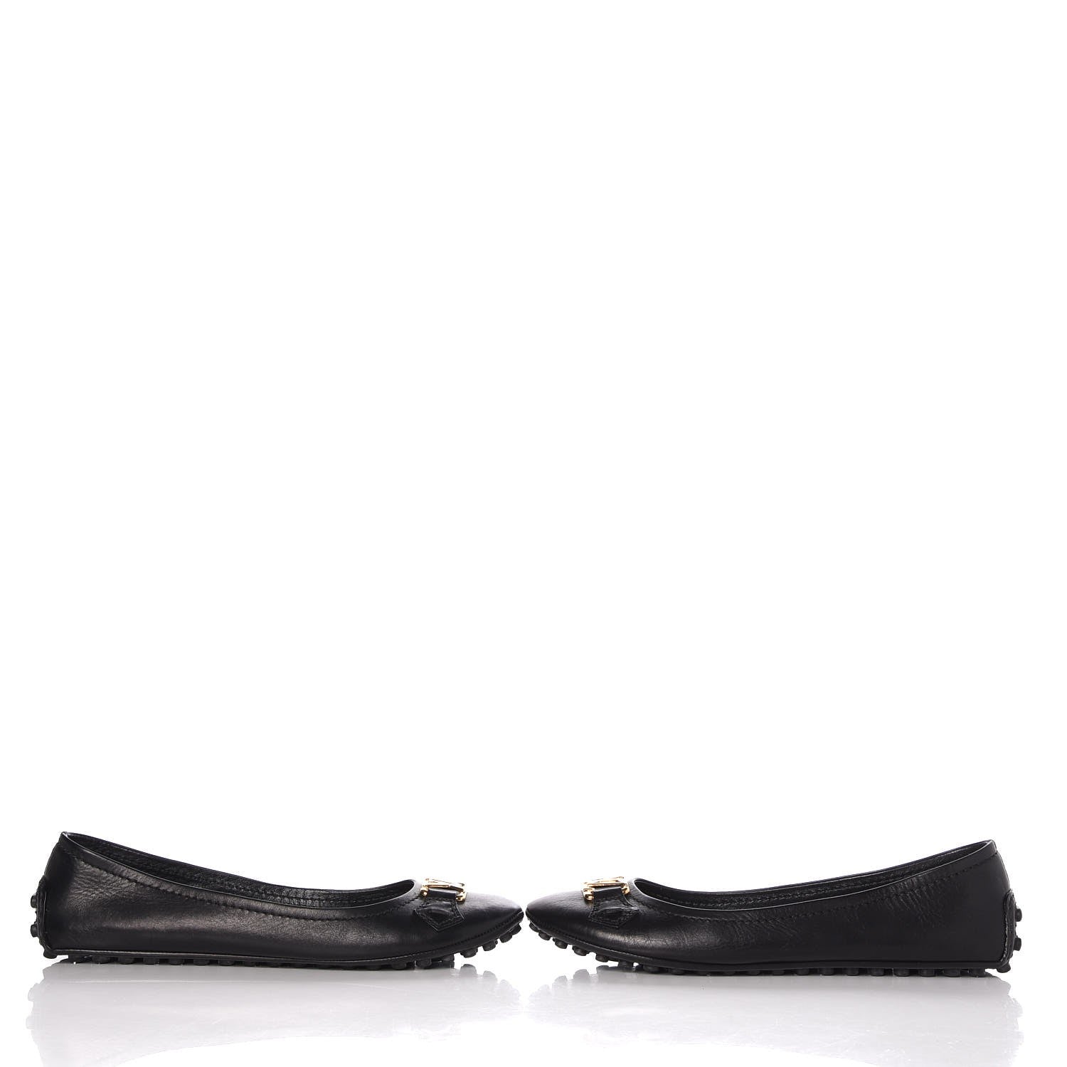 Louis Vuitton Calfskin Oxford Ballerina Flats 38 Black 6 of 10