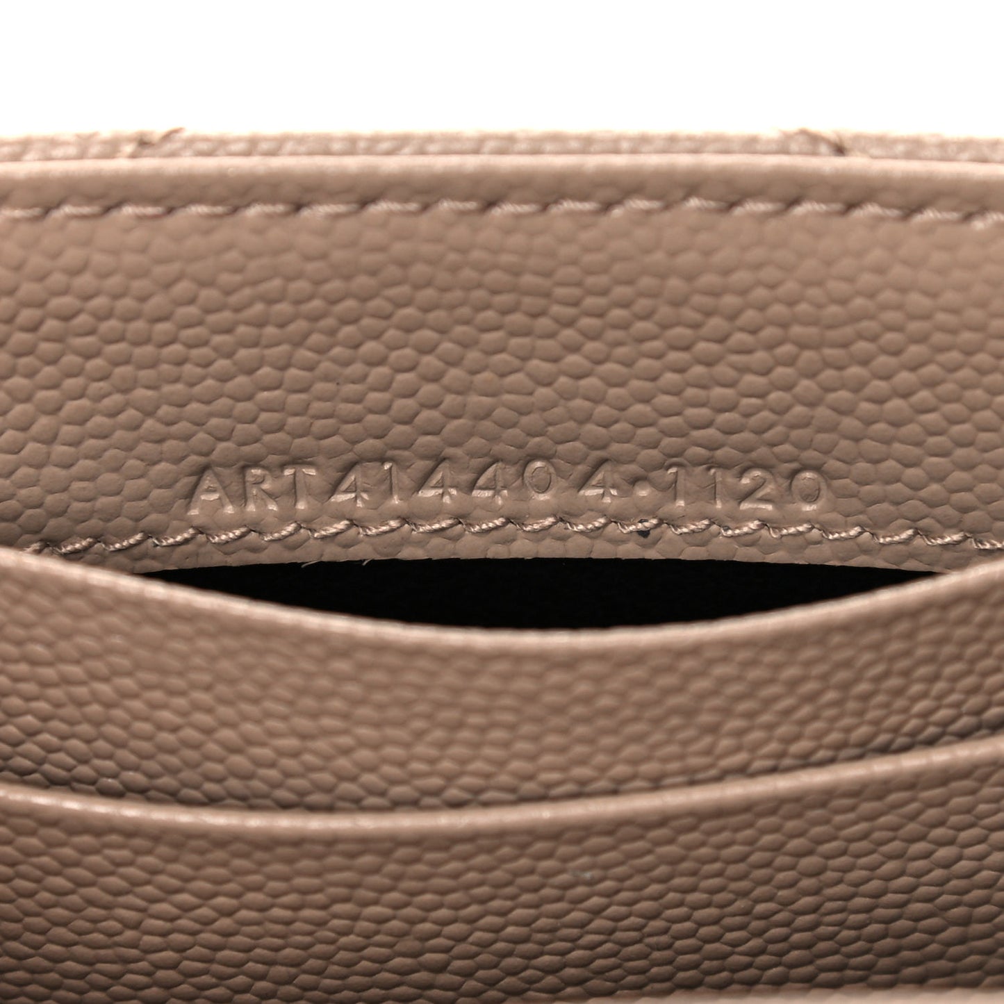 Grain De Poudre Matelasse Chevron Small Monogram Envelope Wallet Dark Beige