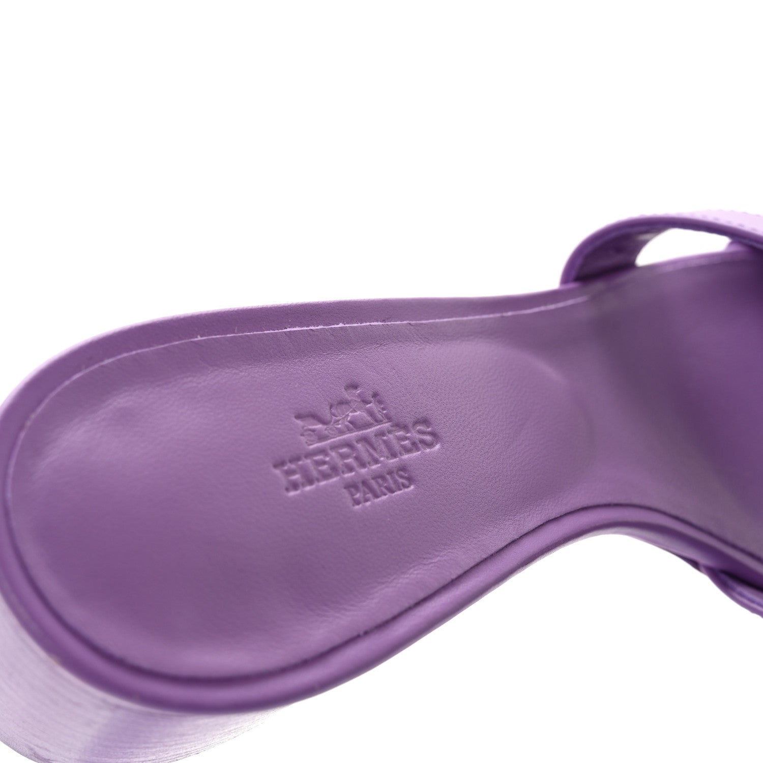 Hermes Calfskin Oasis Sandals 37 Violet 8 of 10